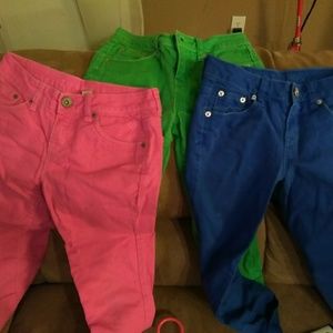 3 pairs of girls Justice Capri's. Size 10